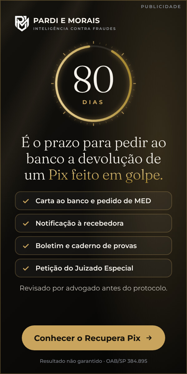 Recupera Pix, da Pardi e Morais: até 80 dias para pedir ao banco a devolução de um Pix feito em golpe